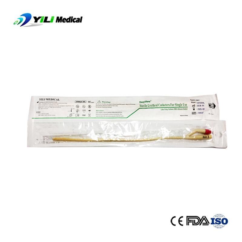 2 Way Latex Foley Catheter Silicone Coated Foley Catheter