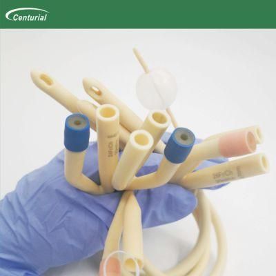 Low Price Medical Disposable 100% Latex Foley Catheter Silicone Coated with Balloon
