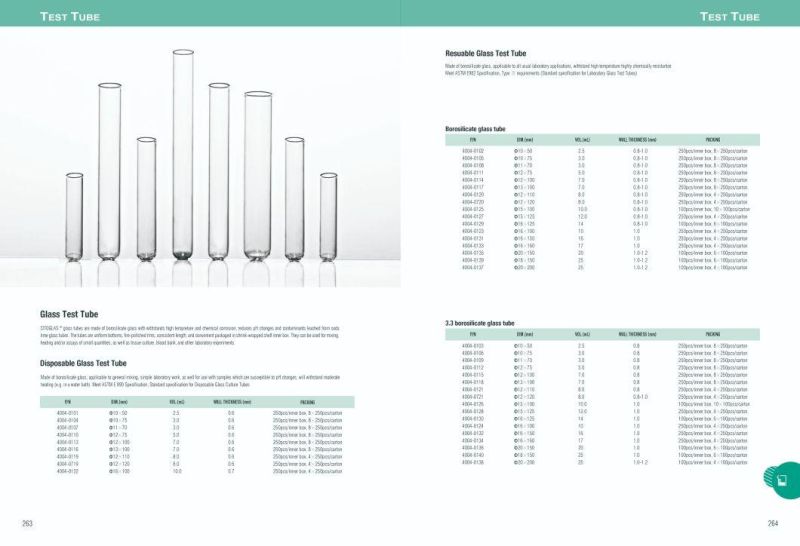 Test Tube Centrifuge Tube Blood Sampling Tube Specimen Collection Tube