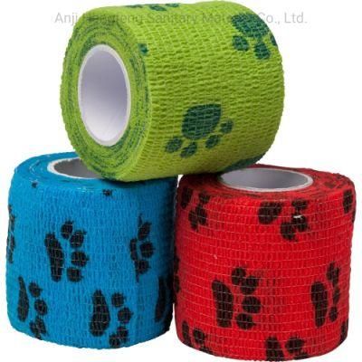 Manufacturer Hot Sale Veterinary Pets Medical Self-Adhesive Cohesive Bandage with ISO/Ce/FDA/Fsc