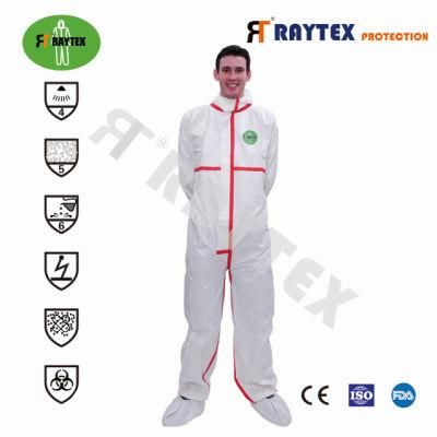 Type 4/5/6 Disposable Nonwoven Workwear Anti Virus Coverall