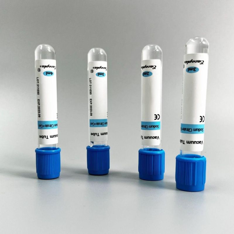 Siny Blue Cap Gel&Sodium Citrate PT Plain Vacuum Blood Collection Tube with CE