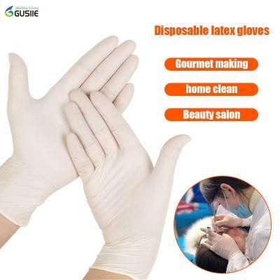 High Quality Daily Use with Certification Blue Color Protective Disposable Medical Examination Latex Gloves