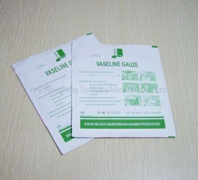 Manufacturer with CE/ISO/FDA Sterile Wax Paraffin Vaseline Bandage 10cm X 8cm