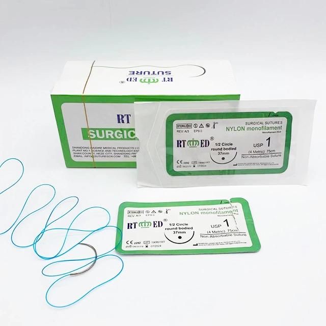 Medical Disposable Non-Absorbable Sterile Nylon Monofilament Surgical Sutures