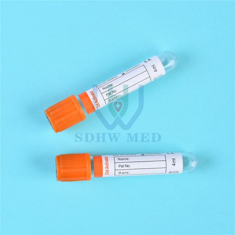 Pet Glass 3-10ml Medical Vacuum Blood Collection Serum Plastic Tube