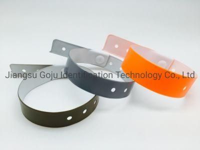 20mm Wide Face Wristbands Vinyl Bracelet Waterproof Wristbands