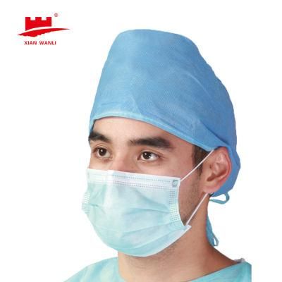 Factory Wholesale Hospital 3 Ply Disposable Nonwoven Surgcal Medcal Face Mask with Elastic Ear-Loops/Tie-on
