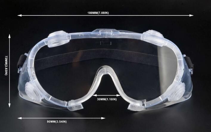 Ant5 Indoor & Outdoor Clear Safety Goggles for Work Ce/FDA Prevent Chemical Splash/Impact Eye Safety Protective Goggle, Supermore Anti-Fog Protective Safet