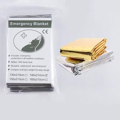 2022 First Aid China Camping Outdoor Survival Rescue Silver Gold Thermal Emergency Blanket