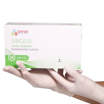 Hand Gloves Latex Powder Examination Disposable Wholesale Price From Malaysia