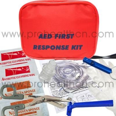 Emergency AED Response First Aid Kit With Rescue CPR Mask