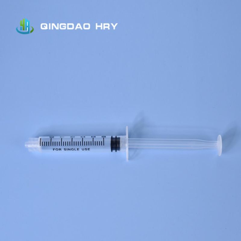 Medical 1ml 3ml 5ml 10ml 20ml 60ml Plastic Luer Lock Slip Disposable Syringe or Without Needle CE FDA ISO&510K