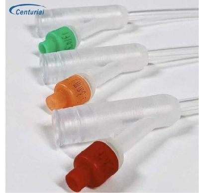 Disposable Medical 3 Way or 2 Way Smooth Silicone Foley Urinary Catheter with Balloon