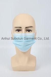 Blue 3 Ply Earloop Disposable Protective Medical Surgical Face Mask Without Valve