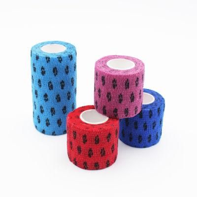 Cotton Printed Elastic Cohesive Bandage Self Adhesive Bandage