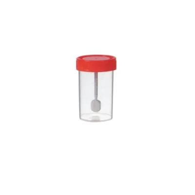60ml Screw Cover Disposable Plastic PP Material Medical Test Stool Cup with Scale