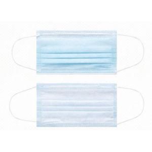 China Supply En14683 Disposable Blue 3 Layers Non-Woven Melt-Blown Face Mask