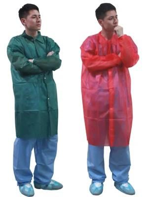 Nonwoven Disposable Lab Coat/Visitor Clothes/Unisex Lab Coats