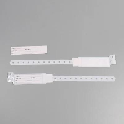 White Color Card Insert Type Disposable Hospital Patient PVC Plastic ID/Identification Bands