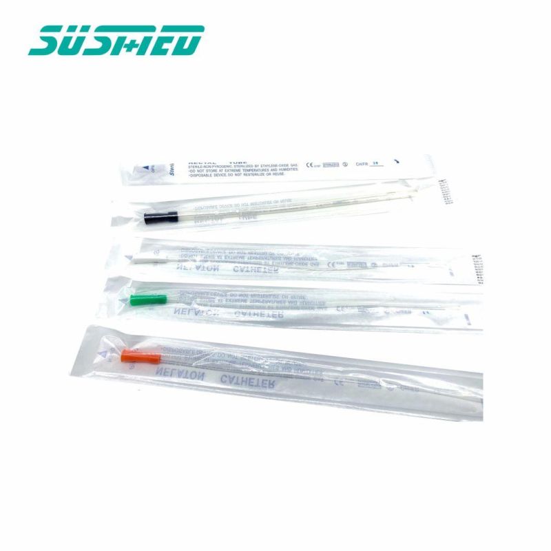 Medical Sterile Suction Tube Suction Catheter Types Thumb Control