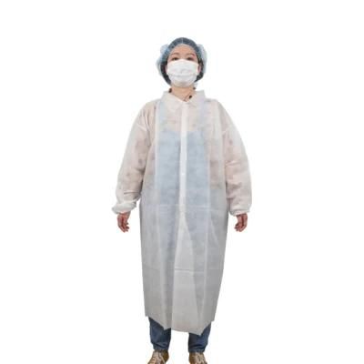 Disposable Lab Coat Adult Polypropylene Lab Coat X-Large White Coat with Long Sleeves