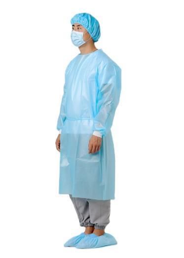 Wholesale Chemical Medical Waterproof Safety Protective Disposable Non Woven PP+PE Level 1 Isolation Suits