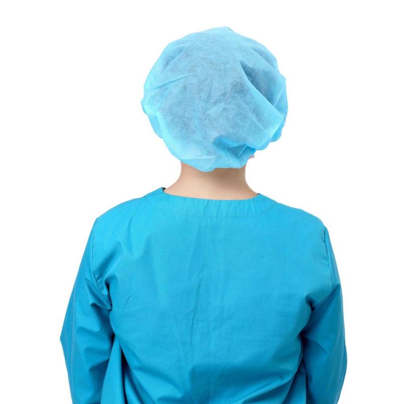 Disposable Nonwoven Medical Bouffant Cap Round Cap for Hospital Hate Caps