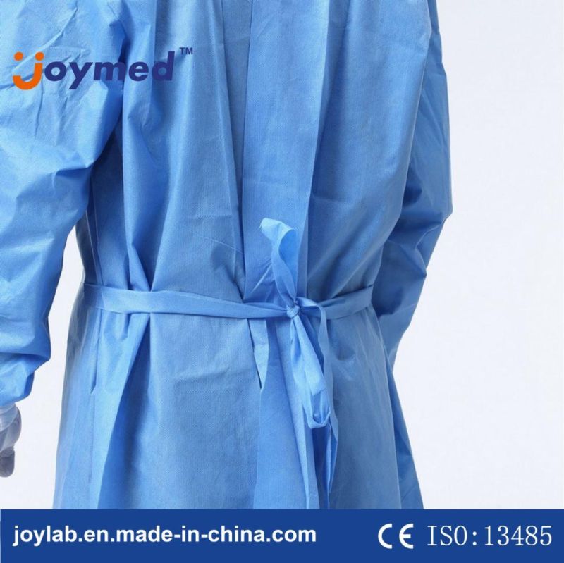 SMS Doctor′s Sterile or Non-Steriel Surgical Gown Isolement Blouse Chirurgicale Disposable Patient Medical Isolation Gown