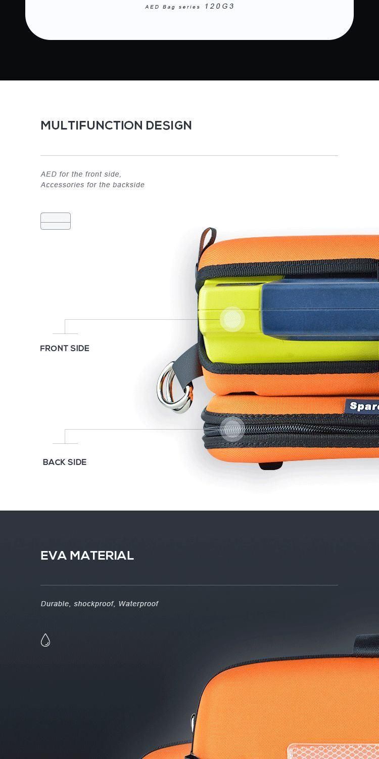 Weatherproof Aed Standard Box Defibrillator Hand Bag Aed Soft Carry Case