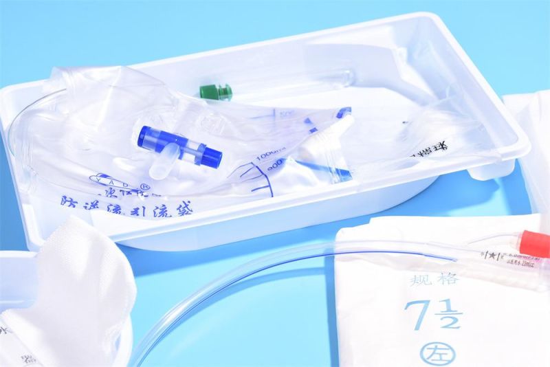 16#18# Latex Silicone Urinary Catheter with Independent Packaging, Complete Specifications, Medical Disposable Urinary Catheter Bag