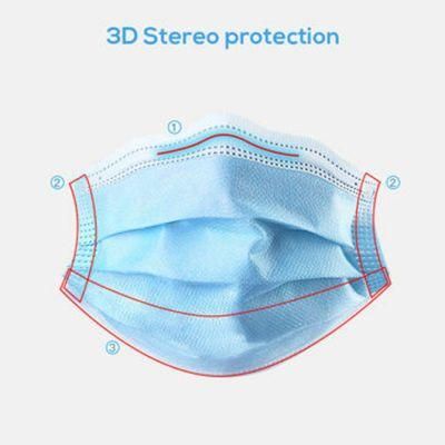 Child Disposable 3-Ply Nonwoven Face Mask/ Ce/Protect Kids From Bacterials Fine/Toxic Particle