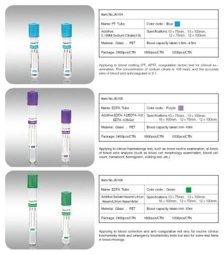 Disposable Vacuum Blood Collection Tube for Sodium Citrate 1: 9 Use