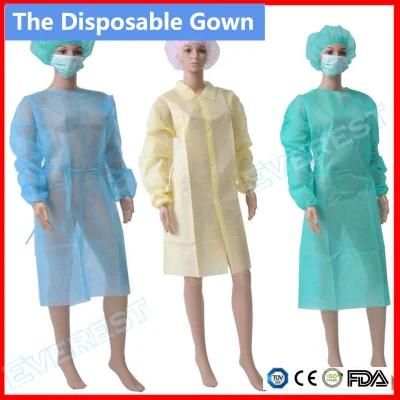 Disposable Non-Woven/PP/PE/PP+PE/SMS Surgical Gown