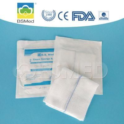 100% Cotton Medical Disposables Supply Gauze Pads Sterile Swabs