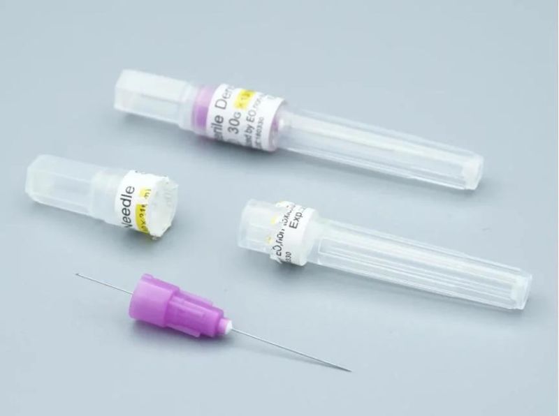 Medical Sterile Hypodermic Dental Needle, Sharp Painless Extra-Fine Injection Anesthesia Swaged Short/Long Needle, for Dentist Use