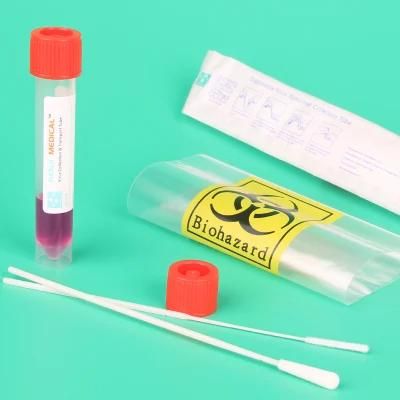 Medical Disposable Virus Collection Tube Viral Sampling Tube with Inactivated/Activated Media &Flocked Swab Diagnostic Kit Vtm