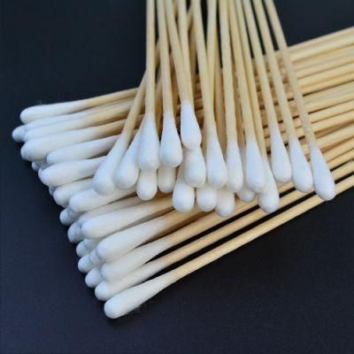 100% Cotton Swab Bamboo Stick Ear Cleaning Bud with Paper Box 100 PCS OEM