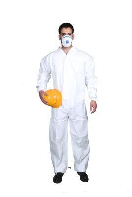Safety Clothing Microporous with Triangle SMS Coverall Disposable Type 5/6 Coverall