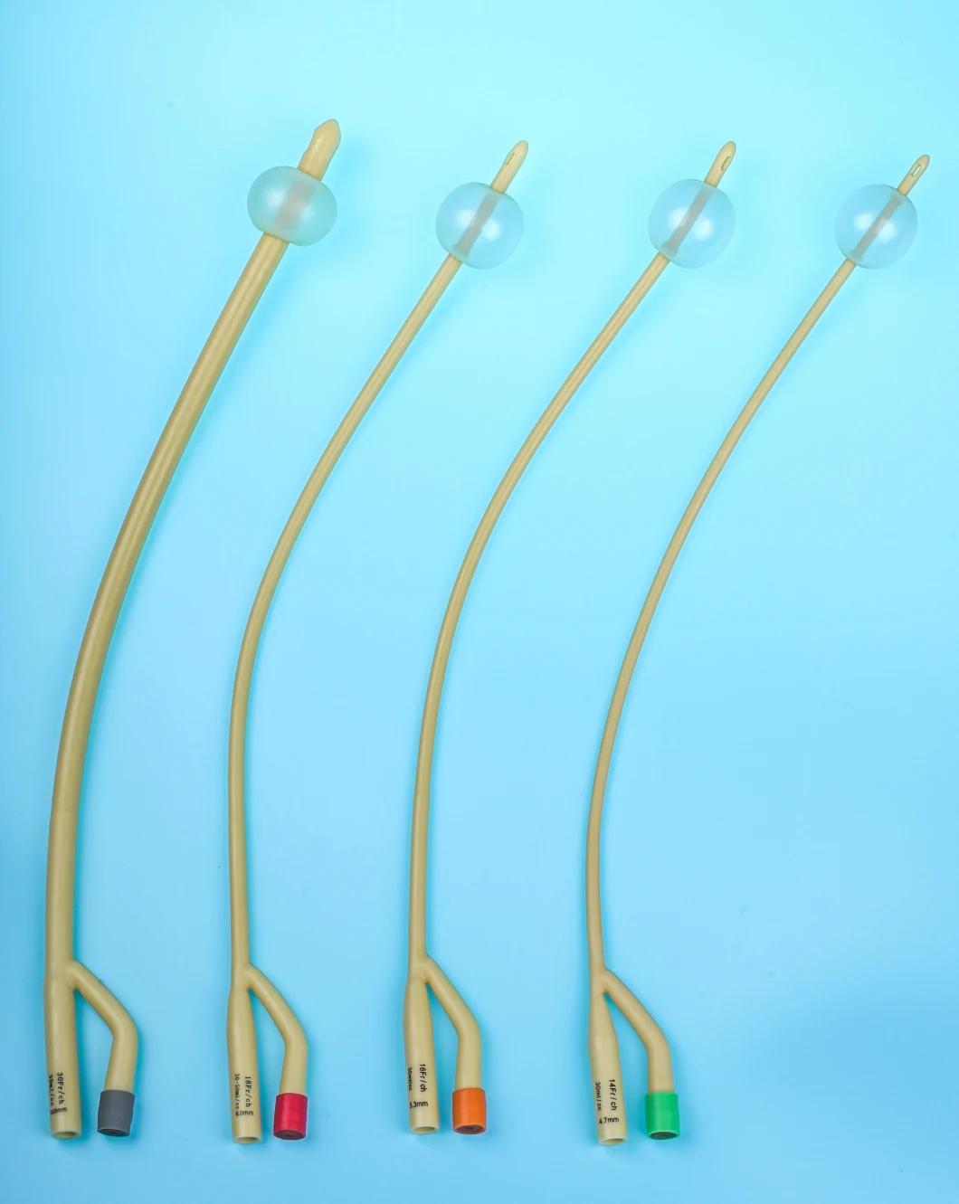 CE Approved Medical Disposable 2 Way Urethral Catheter Silicone Latex Foley Catheter Urethral Probe Source Supply
