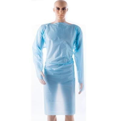 Medical Suppliers Hospitals Overhead/Open Back CPE Isolation Gown Individual Pack FDA