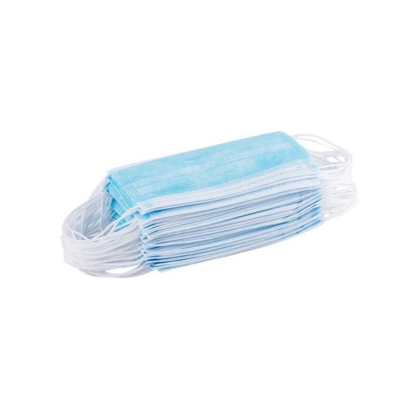 FDA CE Approved 3 Ply Disposable Anti Virus Dust Non Woven Blue Earloop Safety Surgical Face Mask