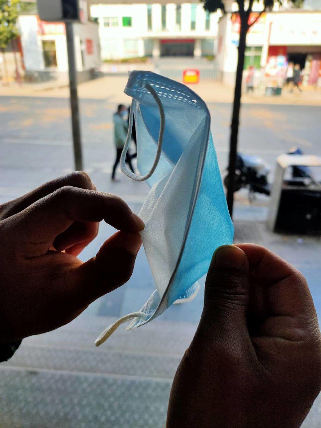 Blue Earloop Pleated 3 Ply Procedure Disposable Mask