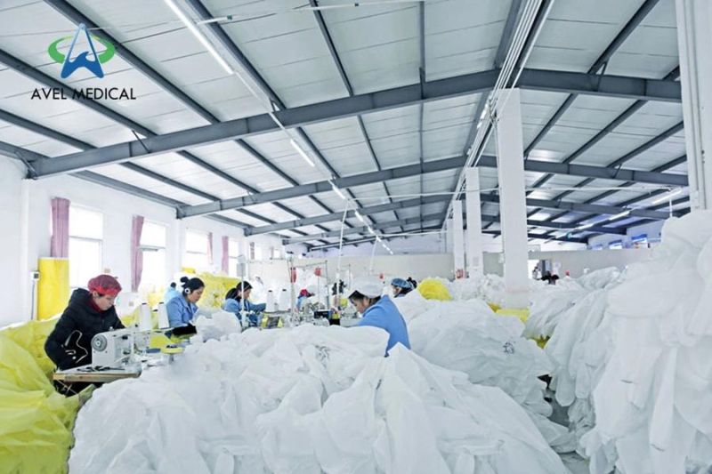 Non-Woven Disposable Anti-Virus Surgeon Hospital Suits SMS Nonwoven Sterile Isolation Gown