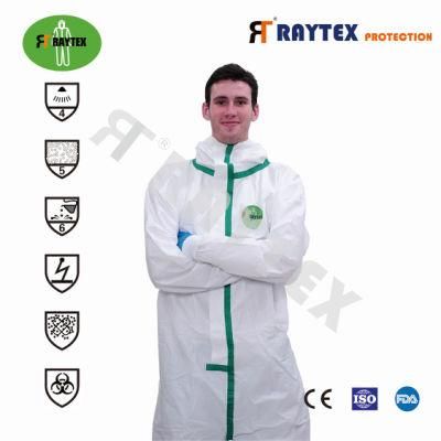 Disposable Micro Porous Coverall En14126 Type 4/5/6