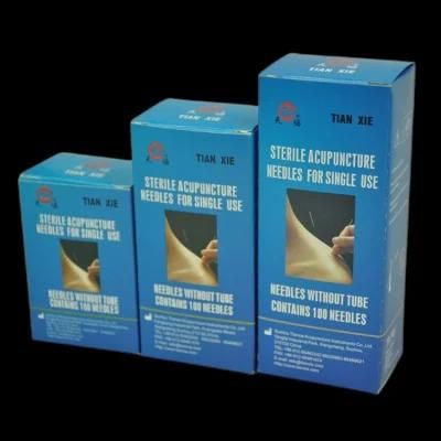 Tianxie Brand Disposable Sterile Alloy Handle Acupuncture Needle Without Tube