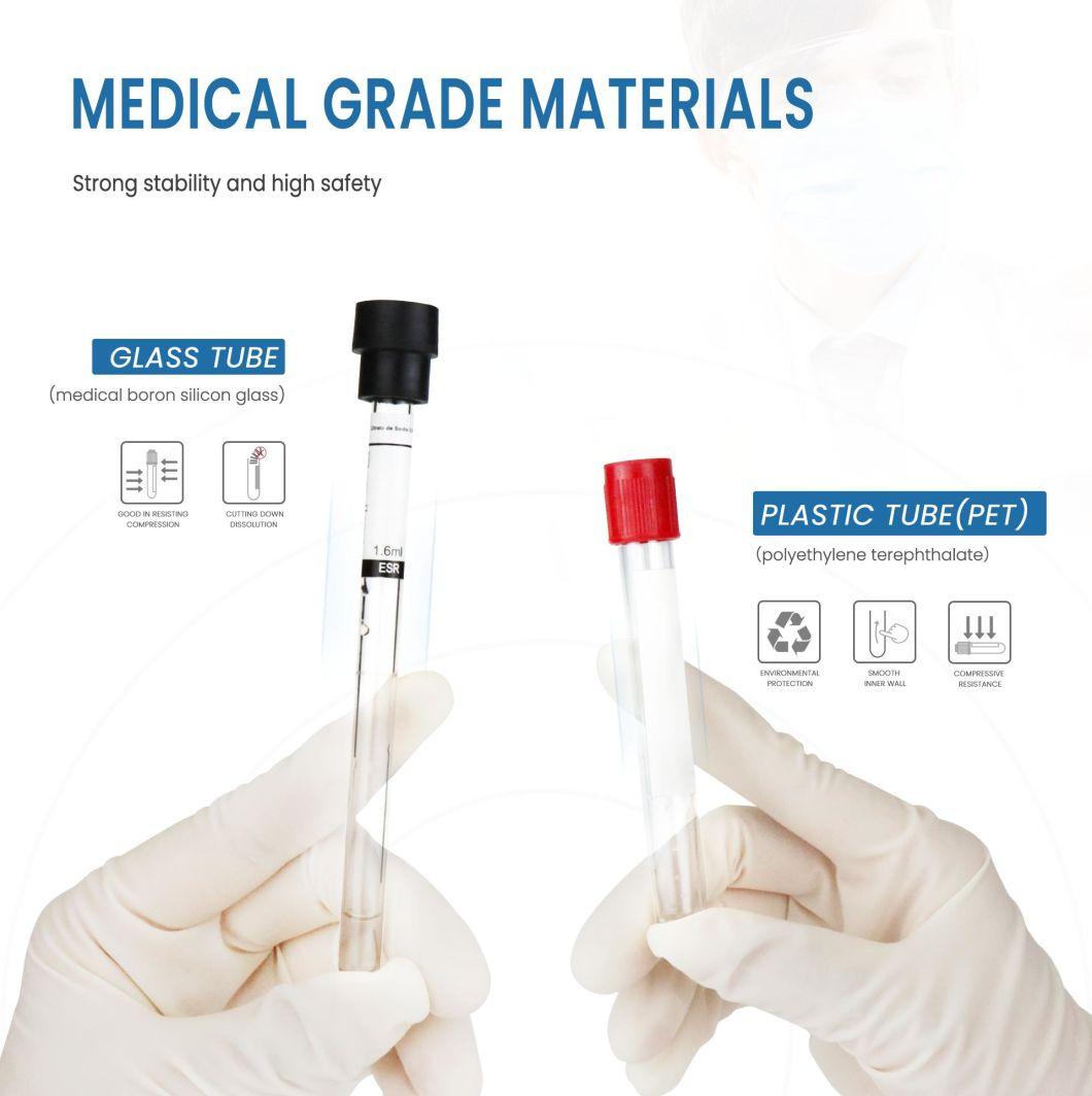 2021 Hot Sale Medical Disposable Vacuum Tube Plain/EDTA/Gel/Heparin Blood Collection Tube