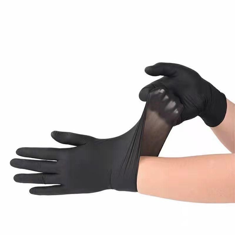 4.5g 5.0g 7.0g Tattoo Black Disposable Fiexible Nitrile Gloves