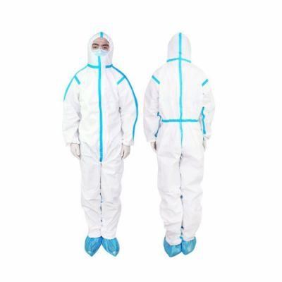 Non Sterilization White Spunbond Non Woven Microporous Ppes Suit Disposable Coverall with High Quality