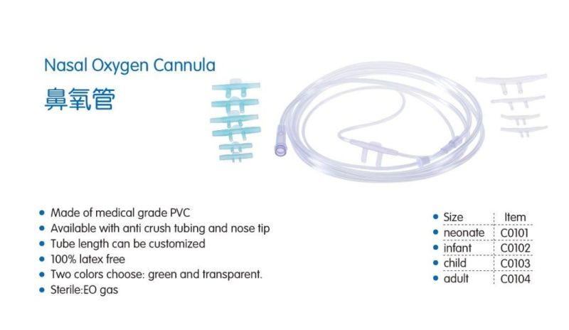 Disposable Medical Nasal Oxygen Cannula